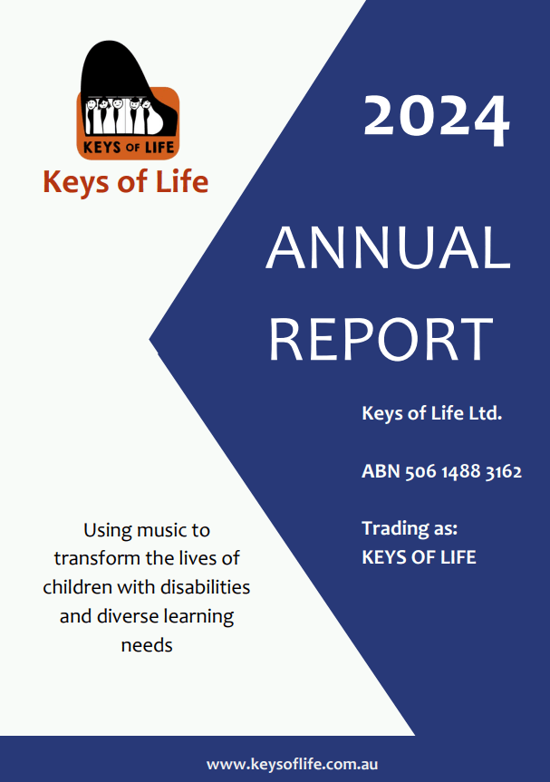 Front cover of the 2024 Annual Report for Keys of Life